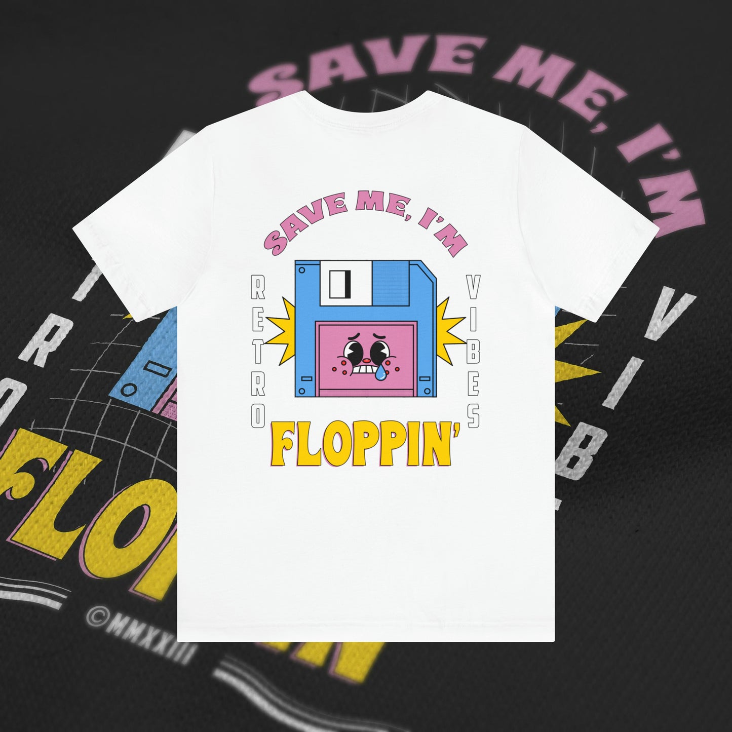 Save Me, I'm Floppin' - White - T-Shirt