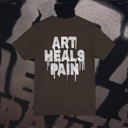 Art Heals Pain - Brown - T-Shirt