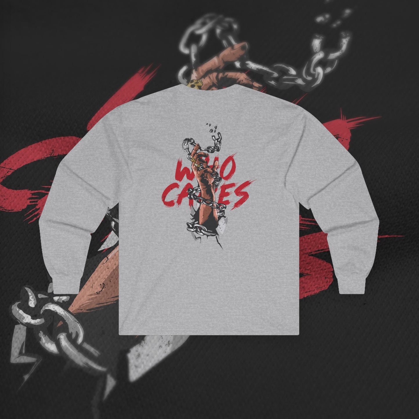 Who Cares - Sport Grey - Long Sleeve