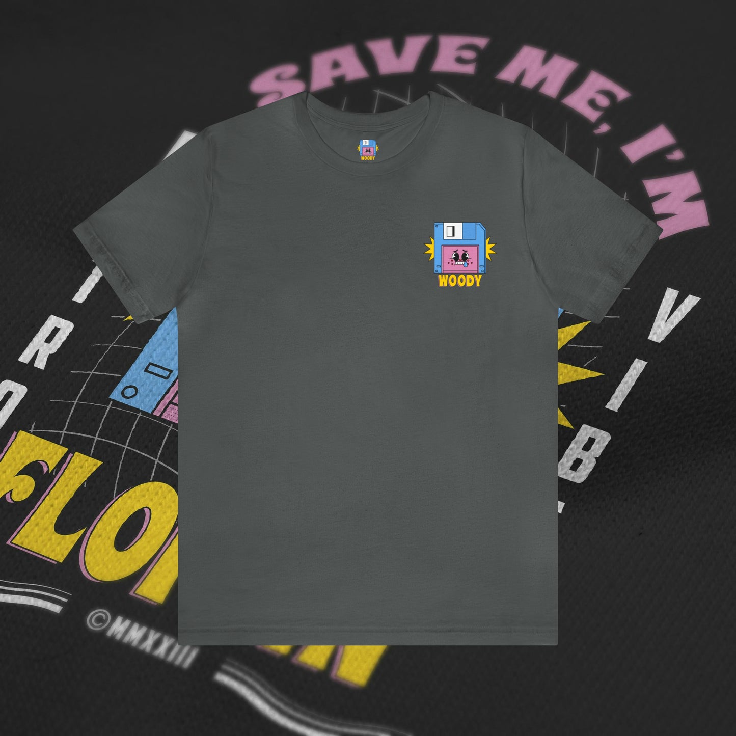 Save Me, I'm Floppin' - Asphalt - T-Shirt