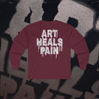 Art Heals Pain - Maroon - Long Sleeve