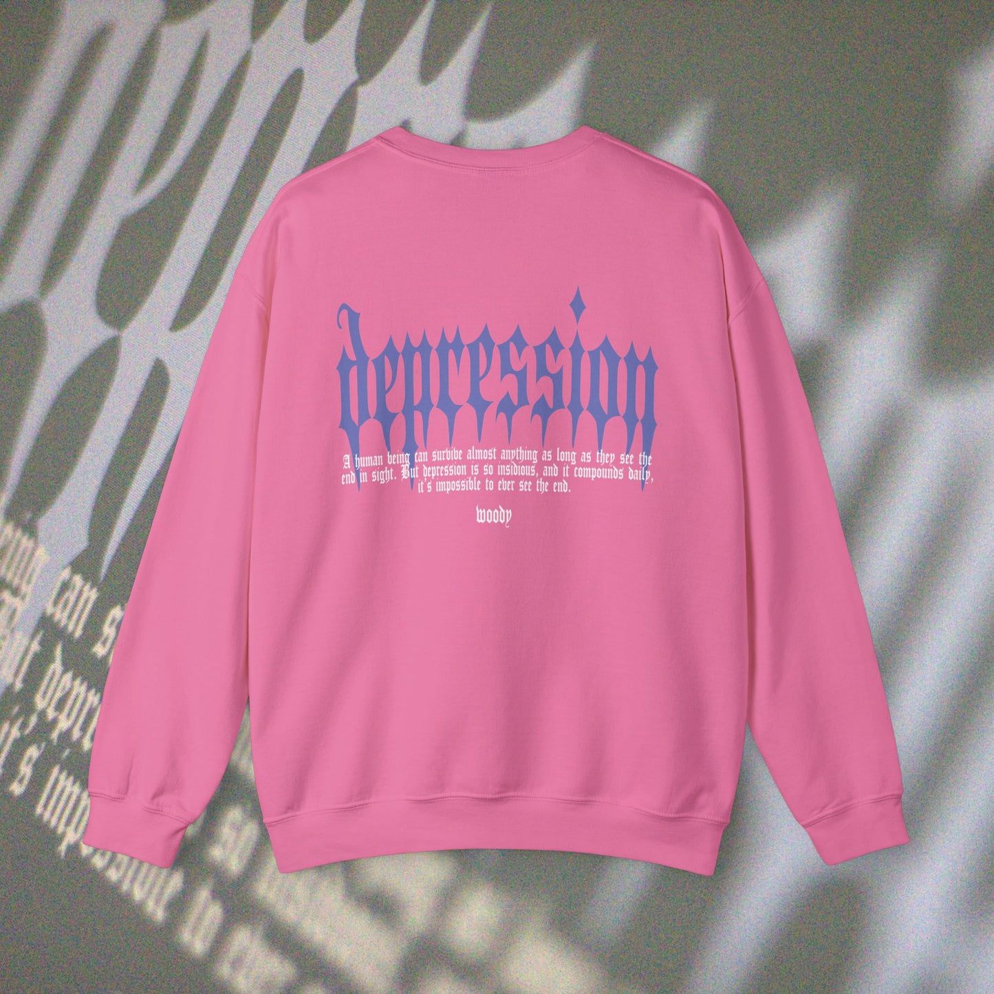 Depression - Safety Pink - Crewneck