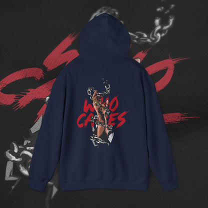 Who Cares - Navy - Hoodie