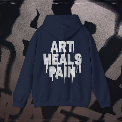 Art Heals Pain - Navy - Hoodie