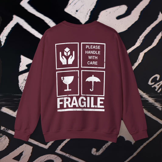 Fragile - Maroon - Crewneck