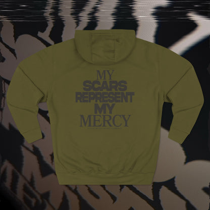 My Scars Represent My Mercy - Army Green - Hoodie