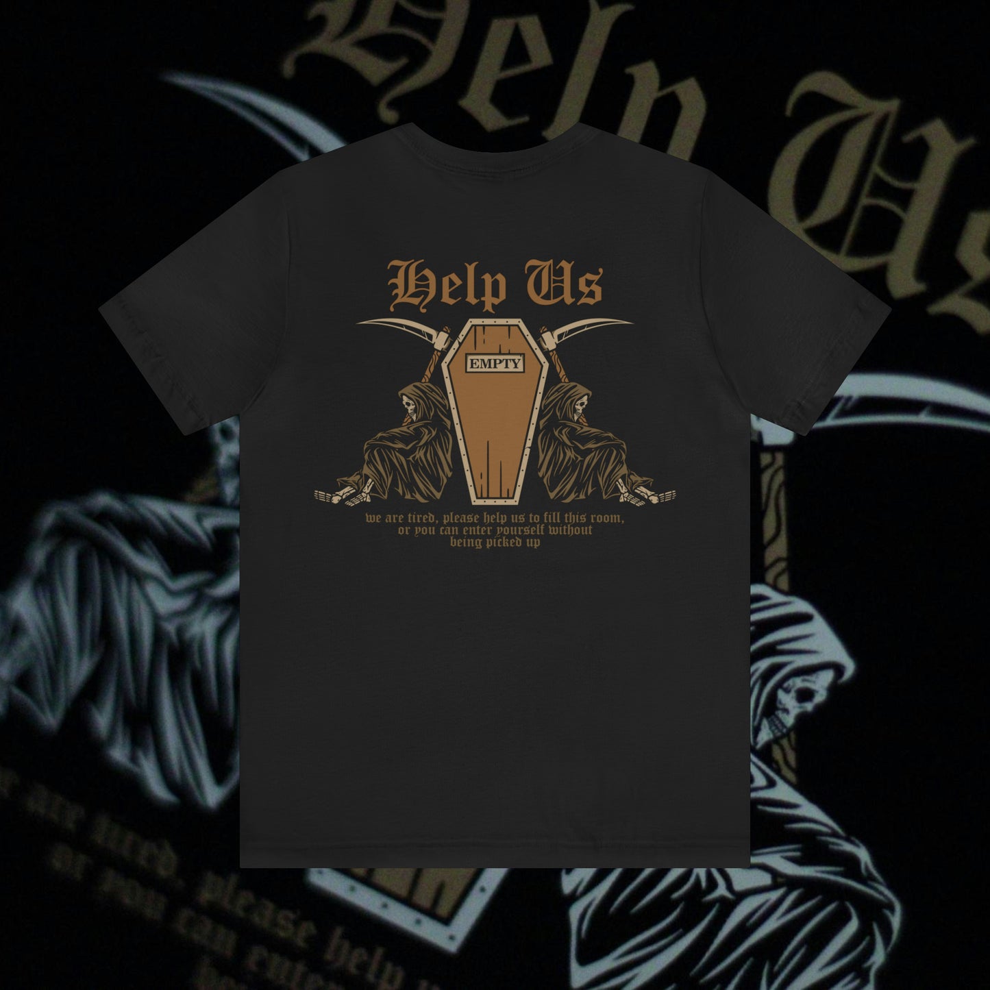 Help Us - Black - T-Shirt