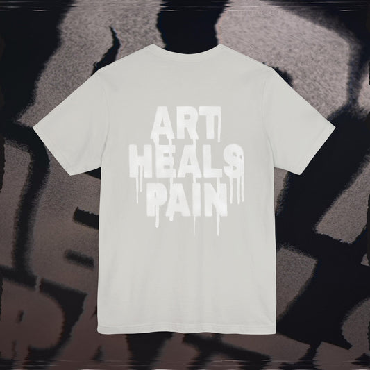 Art Heals Pain - Silver - T-Shirt