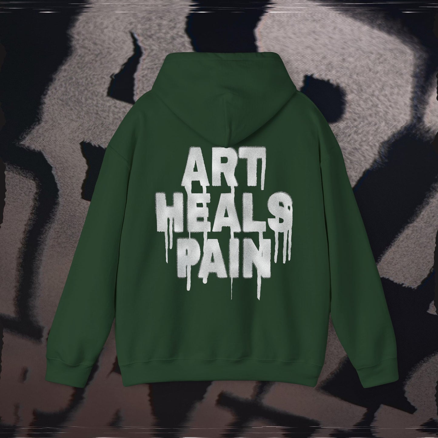 Art Heals Pain - Forest Green - Hoodie