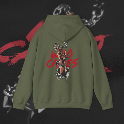 Who Cares - Military Green - Hoodie