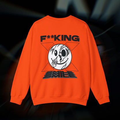 F**KING SMILE - Orange - Crewneck