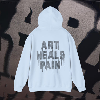 Art Heals Pain - Light Blue - Hoodie