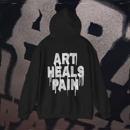 Art Heals Pain - Black - Hoodie