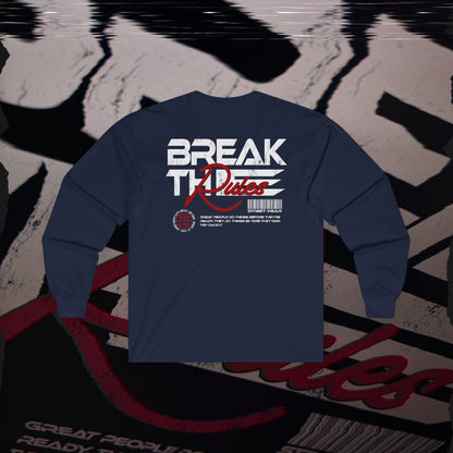 Break The Rules - Navy - Long Sleeve T-Shirt