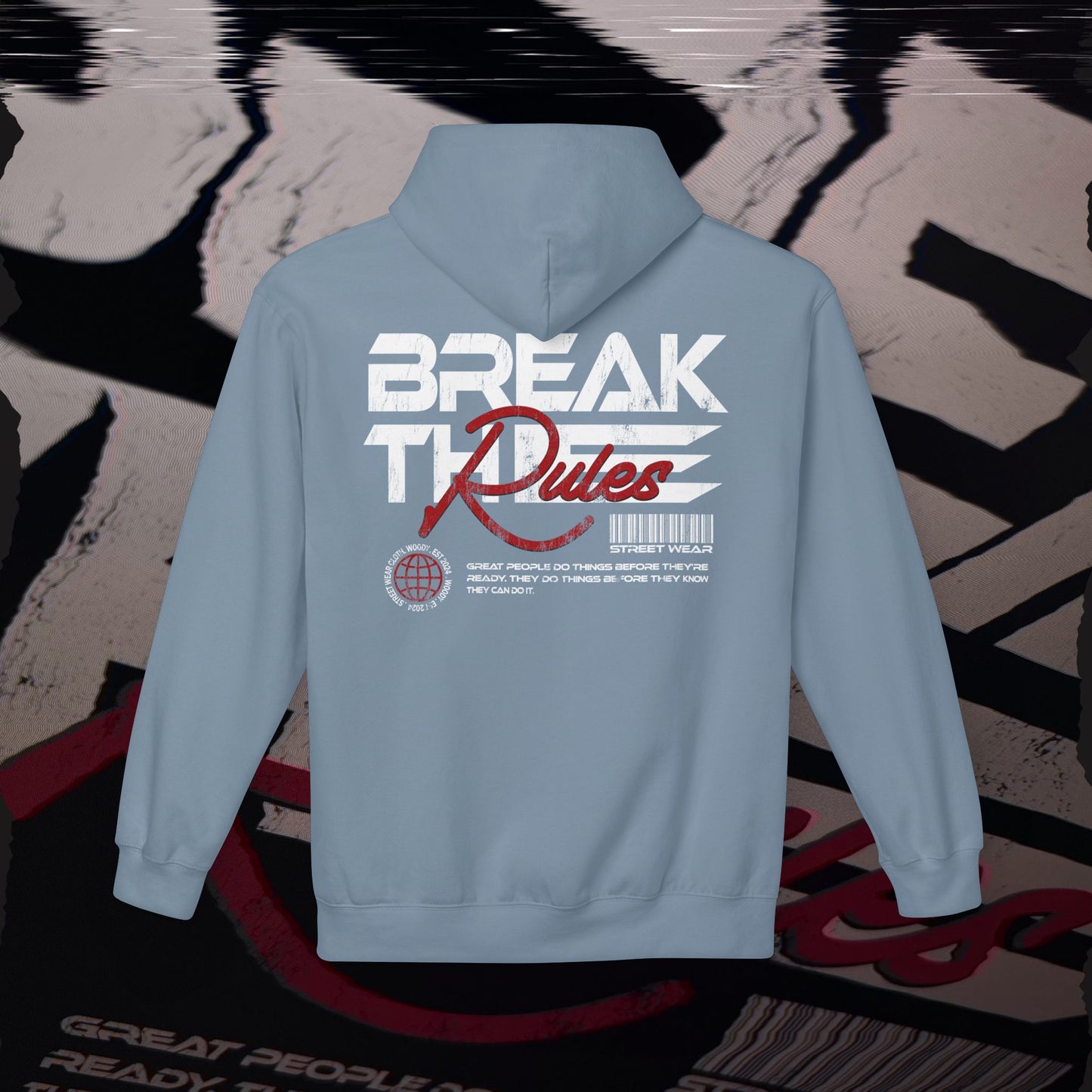 Break The Rules - Stone Blue - Hoodie