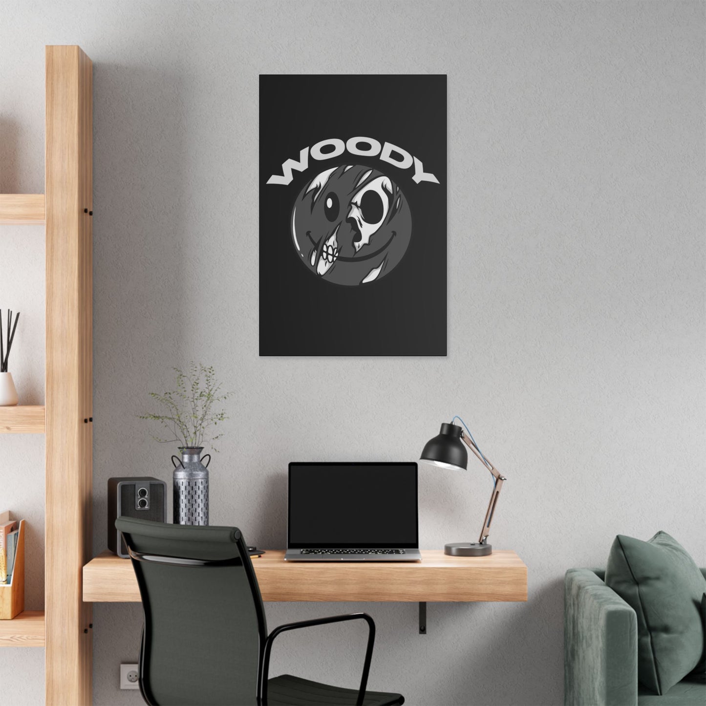 WoodyTheBassist Logo Canvas | 24x36 Vertical Art Print