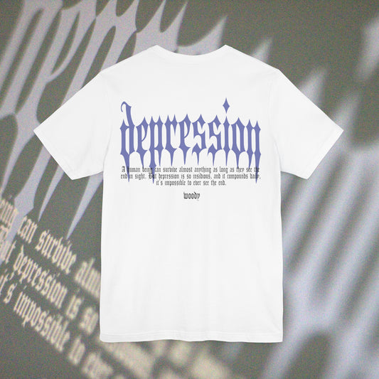 Depression - White - T-Shirt