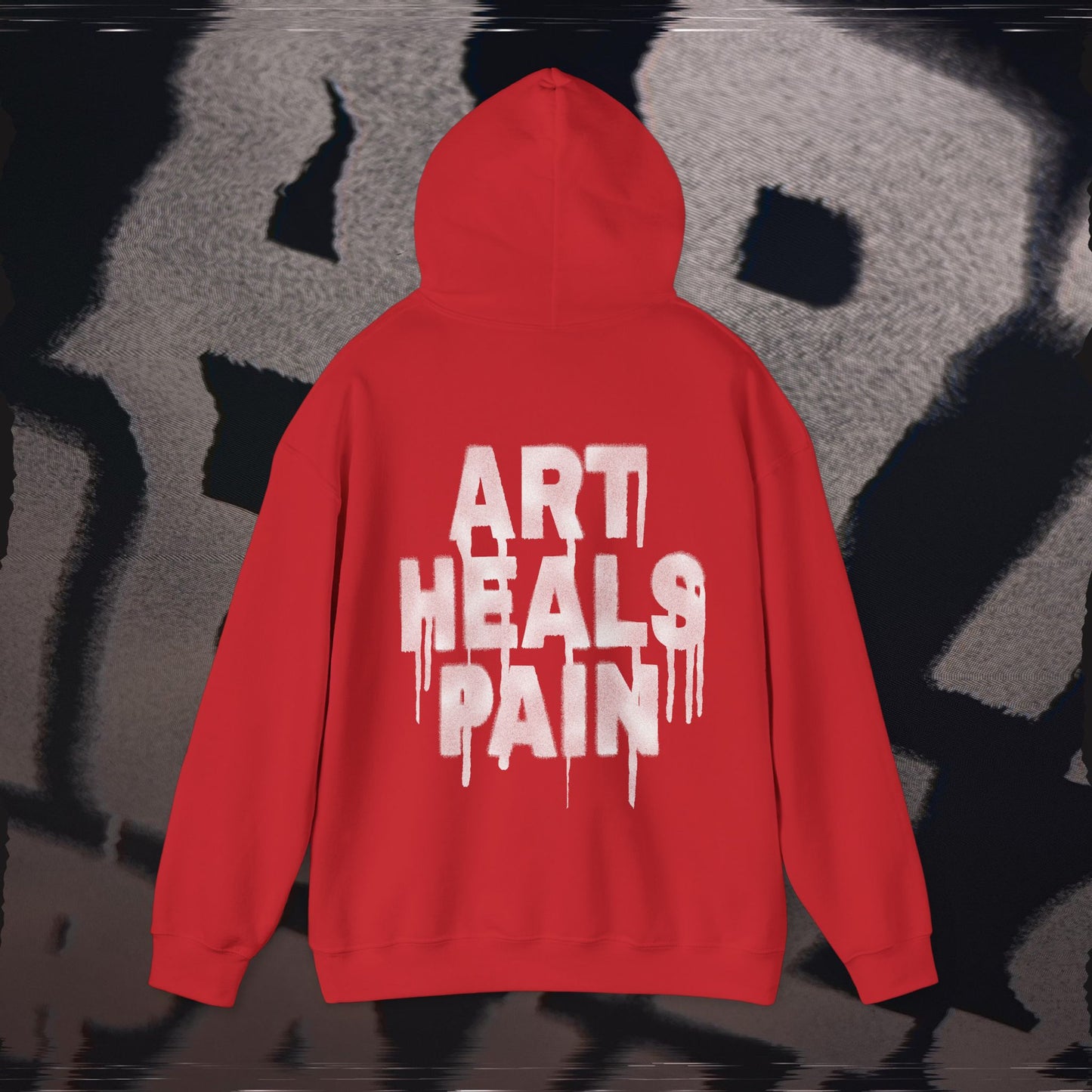 Art Heals Pain - Red - Hoodie