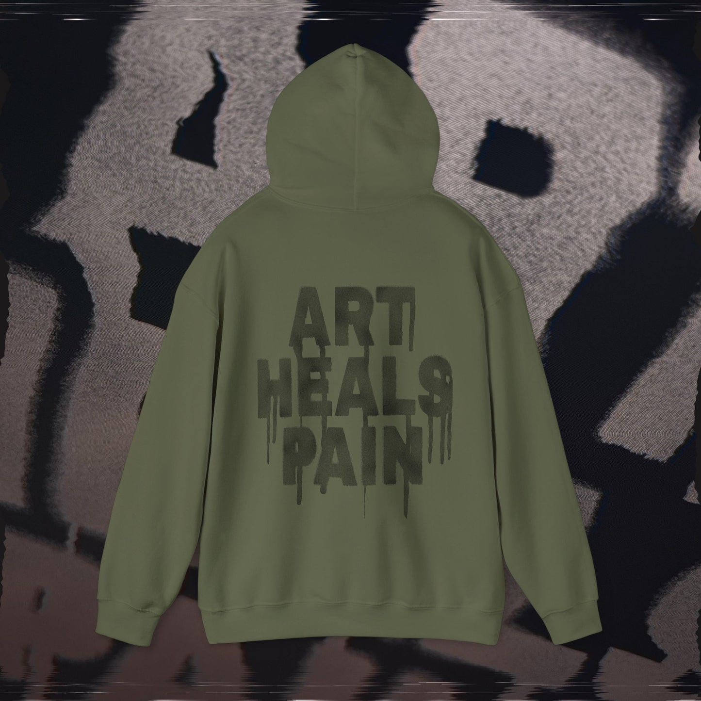 Art Heals Pain - Military Green - Hoodie