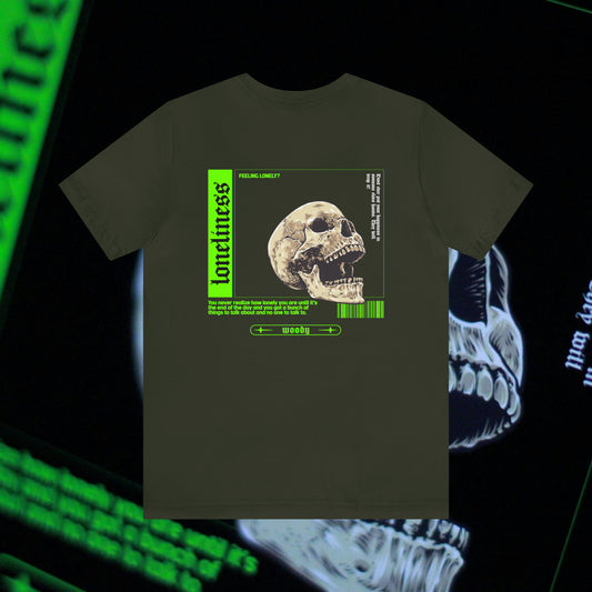 Loneliness - Dark Olive - T-Shirt