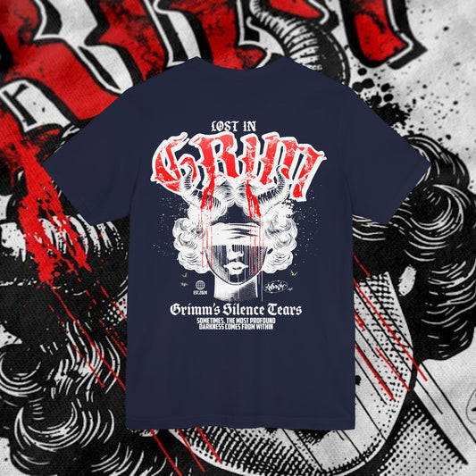 Lost In Grim - Navy - T-Shirt