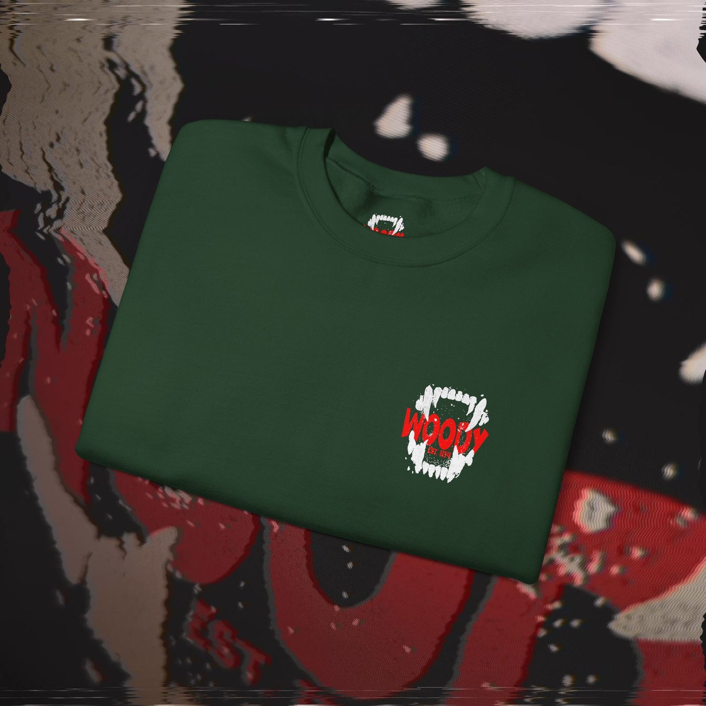 Bite Back - Forest Green - Crewneck
