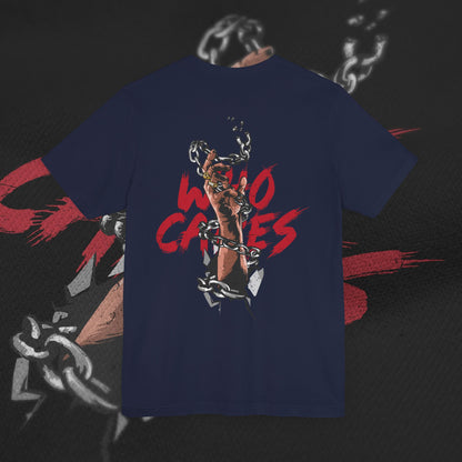 Who Cares - Navy - T-Shirt