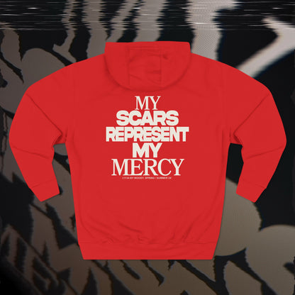 My Scars Represent My Mercy - Red - Hoodie