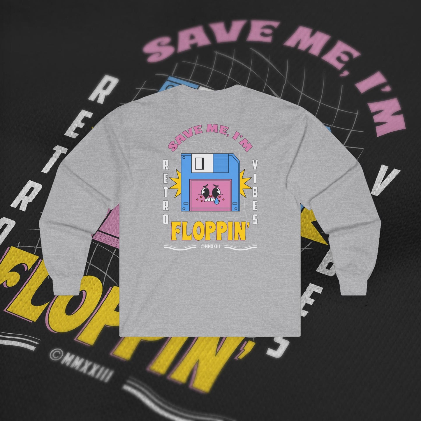 Save Me, I'm Floppin' - Sports Grey - Long Sleeve