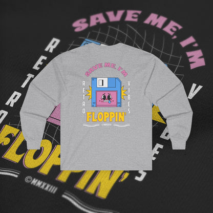 Save Me, I'm Floppin' - Sports Grey - Long Sleeve