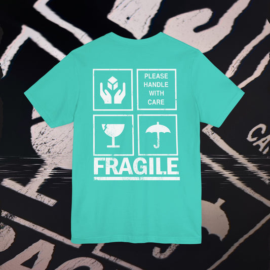 Fragile - Teal - T-Shirt