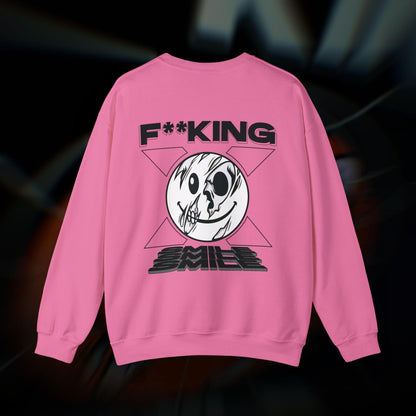 F**KING SMILE - Safety Pink - Crewneck