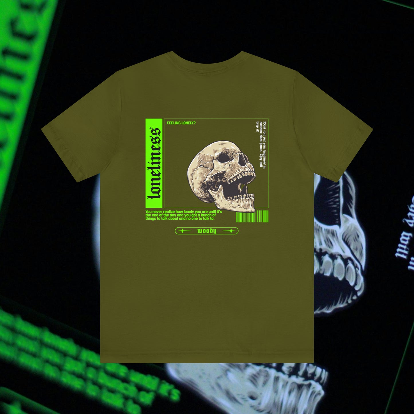 Loneliness - Olive - T-Shirt