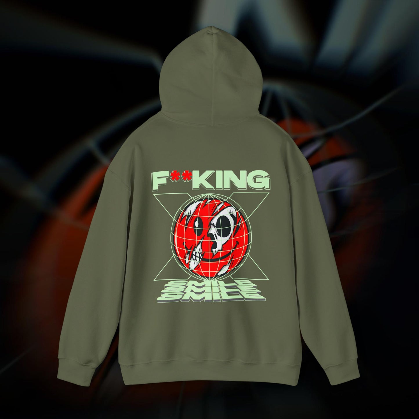 F**KING SMILE! - Military Green - Hoodie