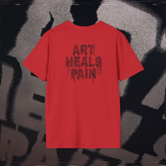 Art Heals Pain - Red - T-Shirt