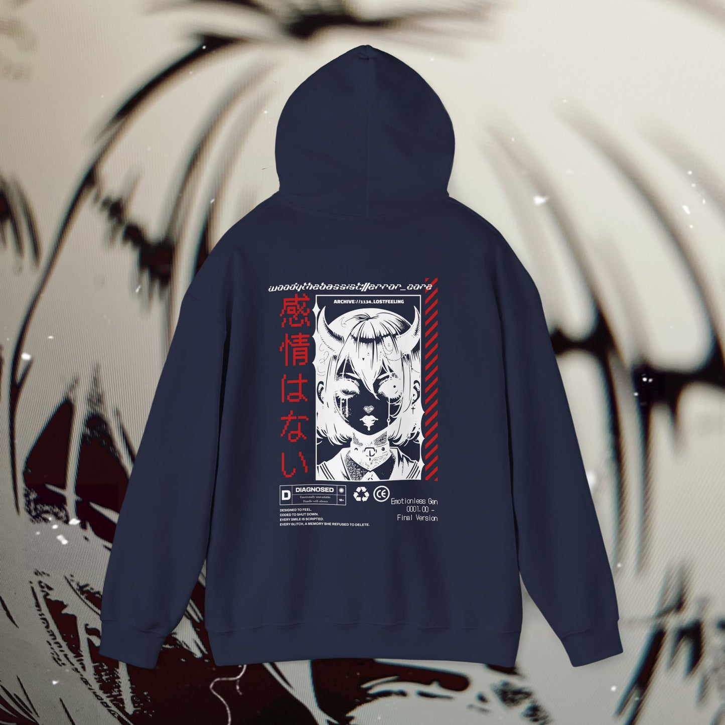 EMOTIONLESS_GEN - Navy - Hoodie