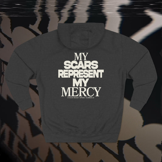 My Scars Represent My Mercy - Charcoal Heather - Hoodie