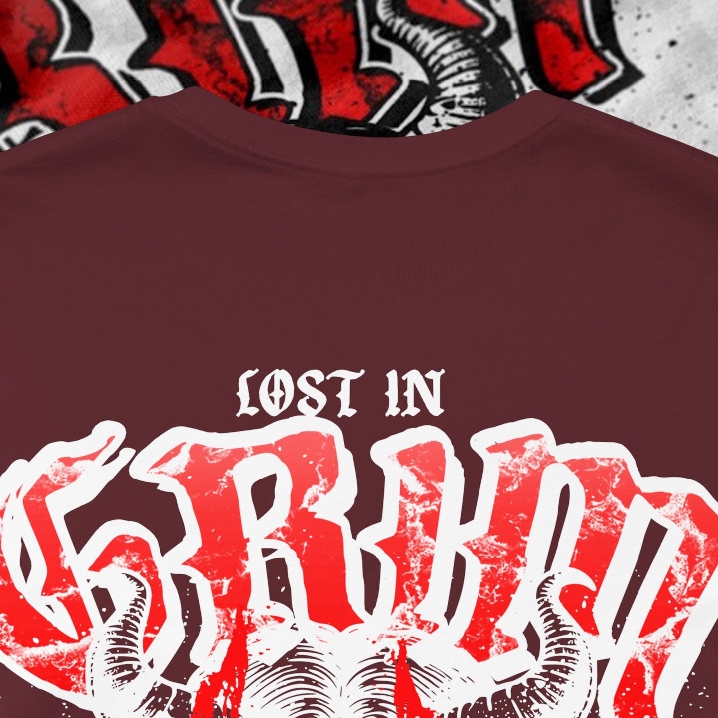 Lost In Grim - Maroon - T-Shirt