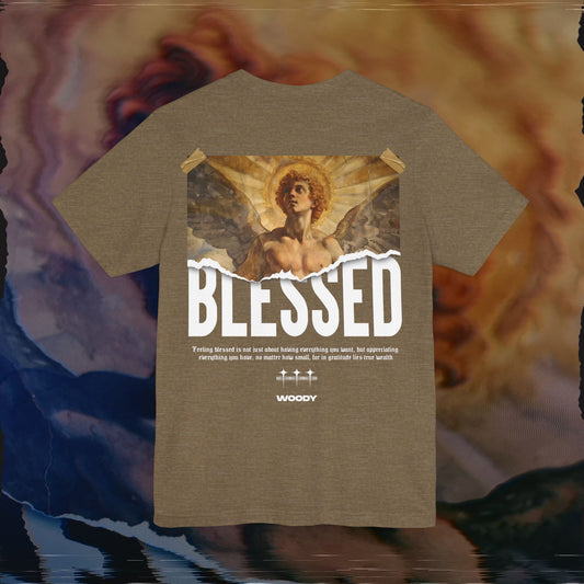 Blessed - Heather Olive - T-Shirt
