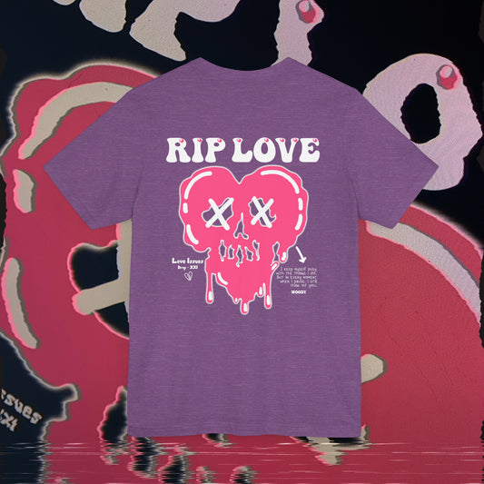 RIP Love - Heather Purple - T-shirt