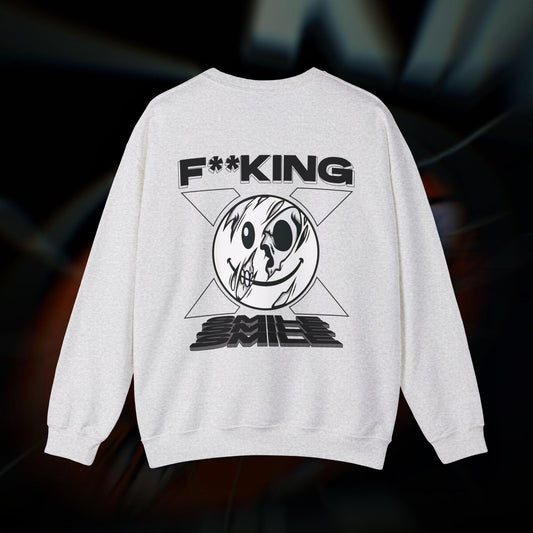 F**KING SMILE - Ash - Crewneck