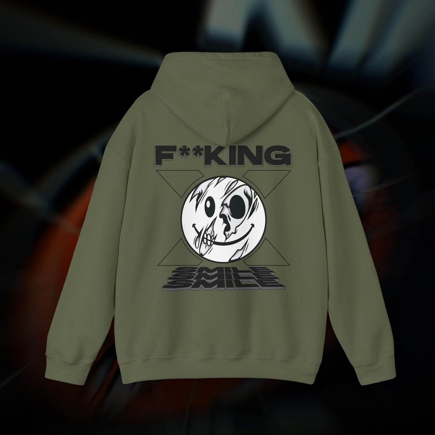 F**KING SMILE! - Military Green - Hoodie