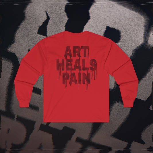 Art Heals Pain - Red - Long Sleeve