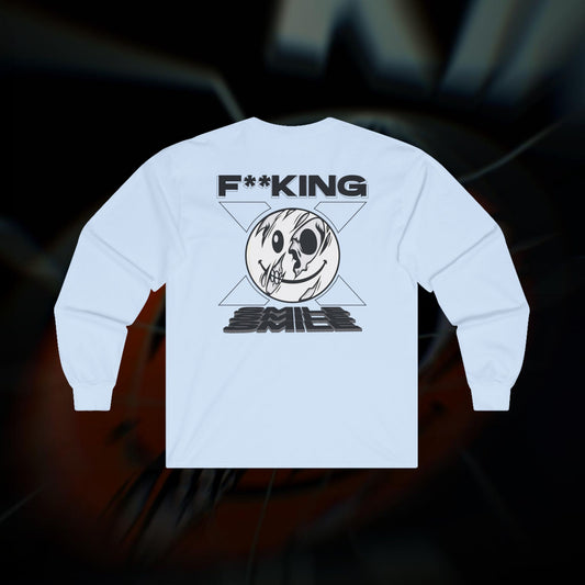 F**KING SMILE - Light Blue - Long Sleeve