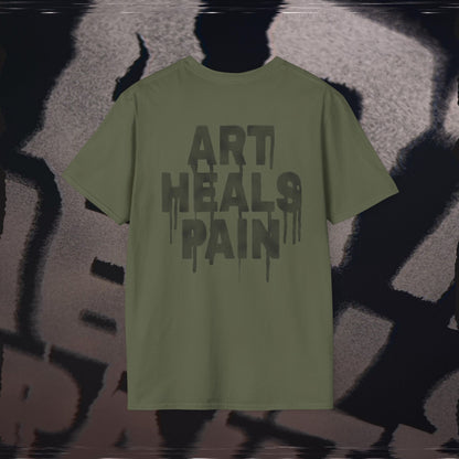 Art Heals Pain - Military Green - T-Shirt