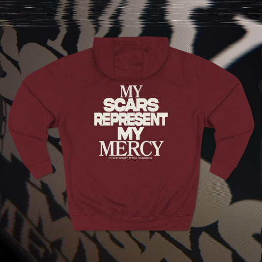 My Scars Represent My Mercy - Burgundy - Hoodie