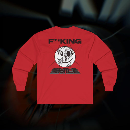 F**KING SMILE - Red - Long Sleeve