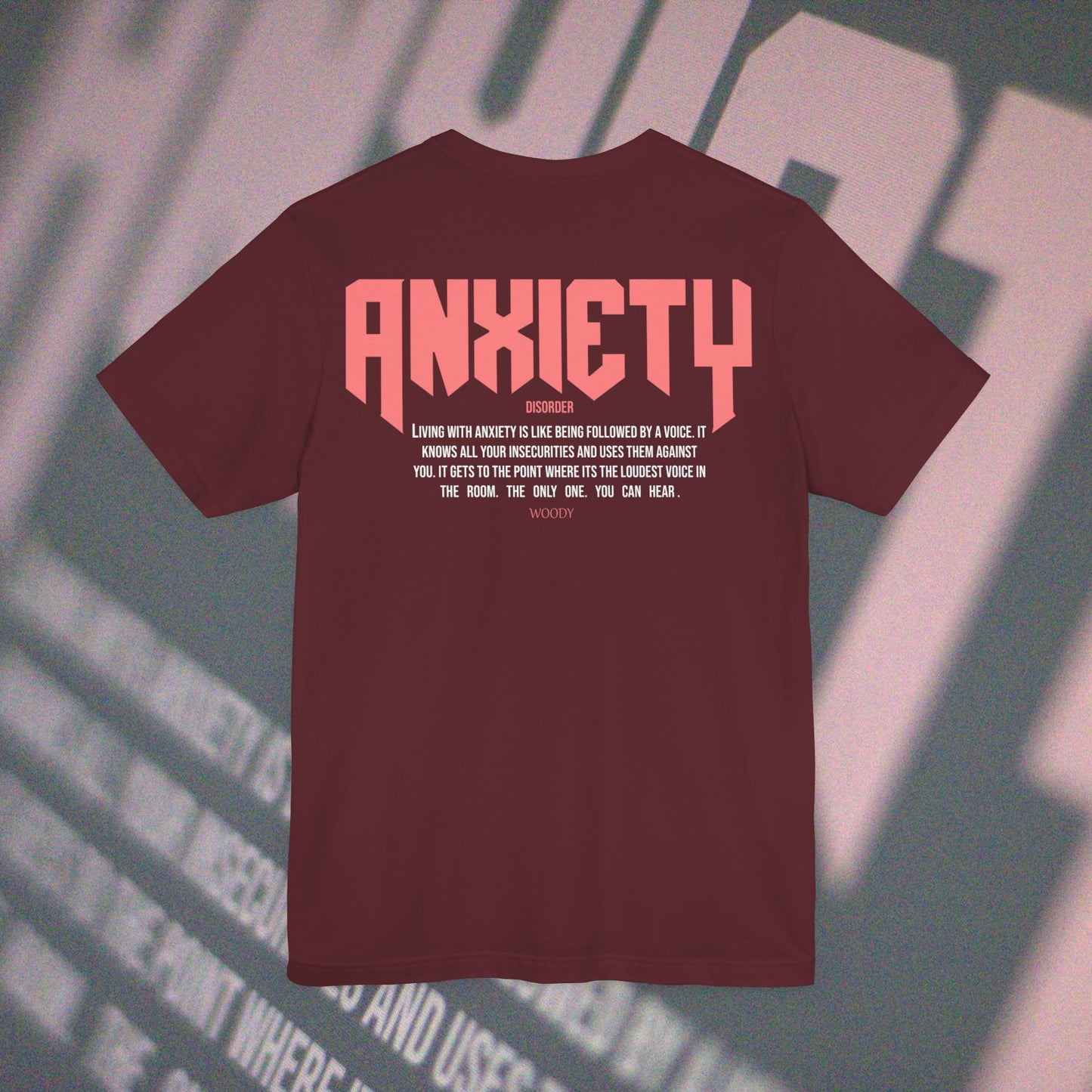 Anxiety - Maroon - T-Shirt