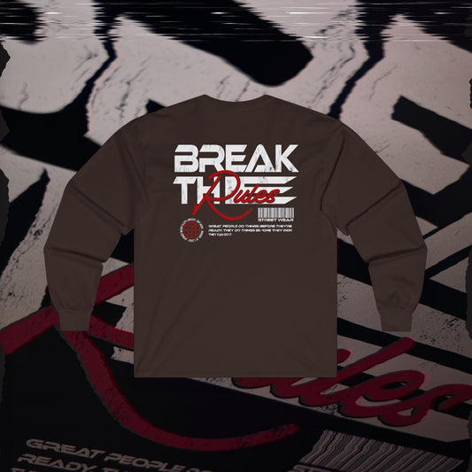 Break The Rules - Brown - Long Sleeve T-Shirt