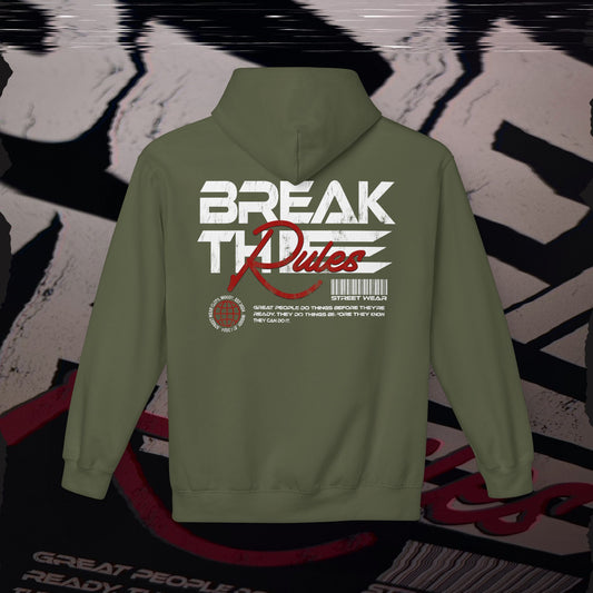 Break The Rules - Military Green - Hoodie